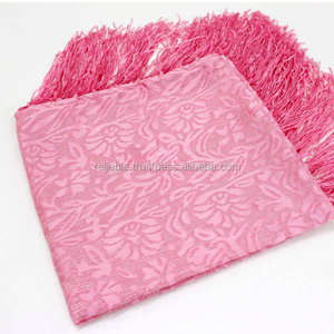 Burnout Style Lurex Church <b>Scarf</b> with Fringes Russian <b>Scarf</b> - Product Image 2