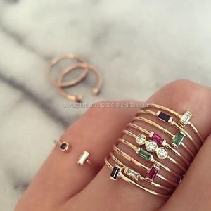 Anillo de Compromiso de Oro Amarillo de 14K con Esmeralda Verde Real, Gema Preciosa, Joyería Hecha a Mano, Venta al por Mayor - Product Image 4