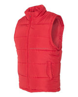 Gilet matelassé d'hiver personnalisé avec logo du fabricant, classique, décontracté, réversible, unisexe, chaud, coupe-vent, col roulé, vente en gros