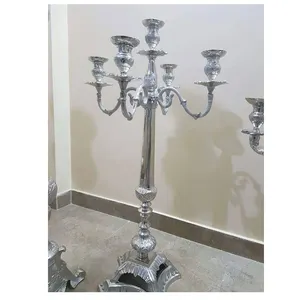 เชิงเทียน5แขนนูนสีเงิน - Product Image 1