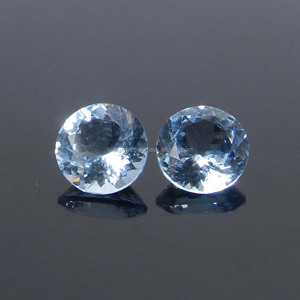 พลอยอะความารีนสีฟ้า1.70ชิ้นเจียระไนทรงกลม8มม. สำหรับทำเครื่องประดับ Gemstone-IG11190หลวม - Product Image 1