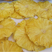 Gedroogde Ananas Chips Zoete Smaak Geen Suiker Oem Bulk Verpakking Gedehydrateerde Gesneden Ananas Fruit Snacks