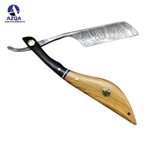 Navaja de Afeitar Recta de Acero de Damasco Soldado con Patrón Hecho a Mano para Depilación Profesional y Cuidado Personal de Barbería - Product Image 3