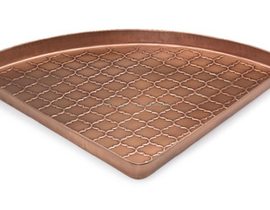 Diseñador de cobre con bandeja de esquina de acabado antiguo al por mayor - Product Image 1