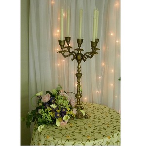 Candelabro de plata para decoración de boda, colgante de cristal bonito para boda - Product Image 5