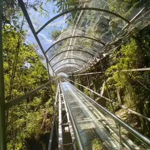 Vidro de vidro engraçado skyslides epic deslizante de água para o parque de diversões