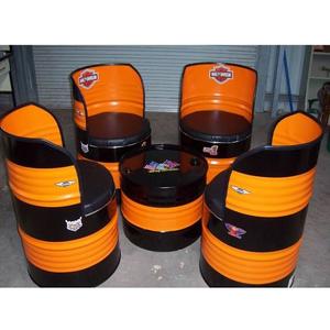 Fauteuil tambour professionnel en fer et cuir, haute qualité, nouveau modèle - Product Image 1