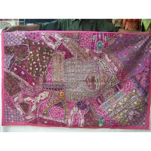 Tapisserie murale rétractable multifonctionnelle en coton tissé à la main de haute qualité moderne indienne de luxe pour le salon - Product Image 4