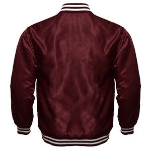 Veste de baseball en satin, style varsity, imperméable, en cuir de vache, pour le collège, l'école, les sports, l'hiver, avec logo brodé - Product Image 4