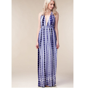 Fancy Designer Hot Looking Summer Women Wear Long Tie Dye Dress - Product Image 1