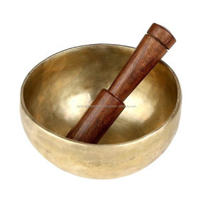 Cuenco Cantador de Metal Pulido LORD LV10116 de Uttar Pradesh, India - Vajilla Musical Navideña - Product Image 1