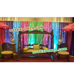 Musulman Nikah Scène Pakistanais Mariage Mehandi D'étape De Mariage Balançoire - Product Image 1