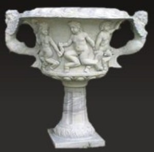 Éléphant élégant sculpture sur animal Design floral unique Taille personnalisée Marbre Grès Pot de jardin Utilisation extérieure occidentale Pierre de granit - Product Image 5