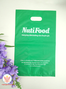 Sacs à provisions réutilisables personnalisés en plastique PEHD PE avec poignée découpée pour emballage de promotion de marque de supermarché/exposition - Product Image 2