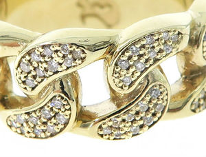 Anillo de Diamantes Natural de 0.75 Quilates con Eslabones Cubanos de Miami en Oro Amarillo de 14k, Anillo Cubano de Diamantes, Anillo Cubano de Oro Sólido de 14k - Product Image 5