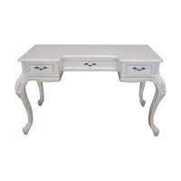 Meubles de bureau classique sculpté, bureau en bois massif acajou, Style français, couleur blanche, livraison gratuite