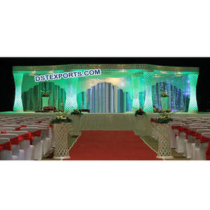 Royal Castle Mandap Set para bodas Crystal Fiber Designed Mandaps Decoraciones DE BODA elegantes - Product Image 1