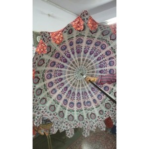 Paraguas Mandala Hecho a Mano, Estilo Bohemio Único, Paraguas Estampado Ideal para Playa, Aire Libre y Uso Diario, Disponible para Suministro al por Mayor - Product Image 5