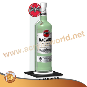 Étagère de bar en acrylique à 1 niveau LED personnalisée présentoir de bouteille de vin avec led illuminée - Product Image 1