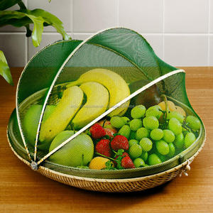 <b>Bamboo</b> Fruit <b>Basket</b> With Net Cover, <b>Bamboo</b> Food <b>Basket</b>, Fruit <b>Basket</b> - Product Image 3