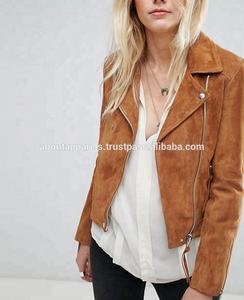 Nueva última chaqueta de gamuza con cremalleras, chaqueta de cuero, venta al por mayor, chaqueta de cuero de gamuza personalizada para motorista - Product Image 2