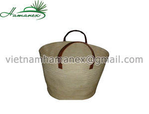 Sac de paille en jonc de mer naturel teint coloré sac à main accessoire de plage - Product Image 2