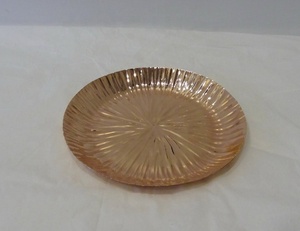 Plateau de service en cuivre brillant, plateau de service en cuivre gaufré, plateau de service en cuivre de haute qualité, style royal classique, plateau de service tendance - Product Image 2