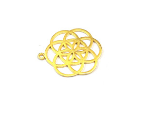 Dijes en espiral antiguos, colgante de latón con chapado en oro, colgantes - Product Image 6