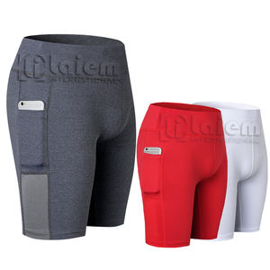 Short d'entraînement taille élastique respirant pour adulte pour la course à pied, l'haltérophilie, le yoga, le vélo, taille moyenne, motif à carreaux OEM - Product Image 1