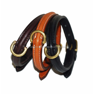 Collar para Perro de Cuero DE LA India, Collar para Mascota, Latigo de Grano Completo, Suave y Duradero para Mascotas Medianas y Pequeñas, Negro y Marrón - Product Image 4