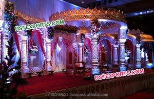 Diseño de Mandap Redondo para Bodas Indias, Mandap Elegante para Bodas, Mandaps Decorados para Matrimonios CALIFORNIA - Product Image 4