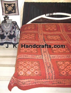 Diseño Étnico Bordado King Size Bed Spread/Tapiz Con - Product Image 1