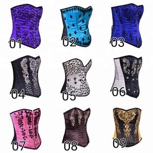 COSH SATIN BUTTON CORSET Overbust Steelboned Waist Training Bridal Beaded New Design Customized Wedding Wear Couture Ruffles - Product Image 2