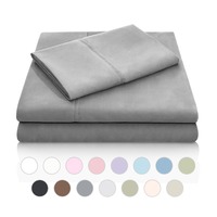 Hotel Bettwäsche 4 Stück Wrinkle Fade Resistant Brushed Micro fiber 1800TC Serie Queen Bettlaken
