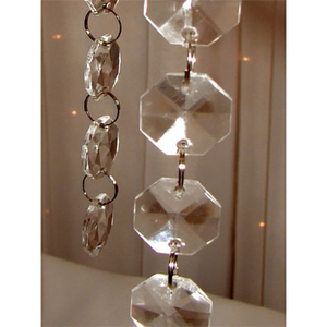 Acrylique Cristal Perles Chaîne Guirlande Lustre Suspendu Décoration De Mariage De Noël Centres De Table Argent À La Main - Product Image 2