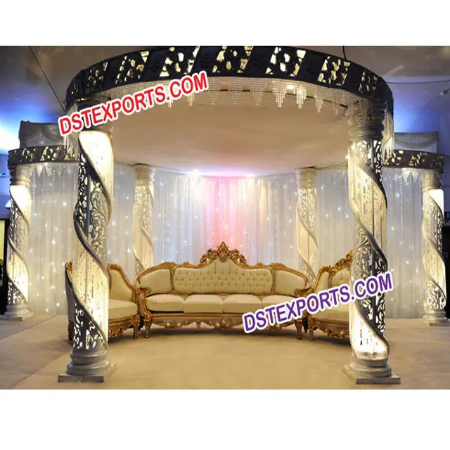 คริสตัลตกแต่งงานแต่งงาน Mandap สำหรับแต่งงานคริสตัล Mandap/ เวทีใหม่เส้นใยคริสตัล Mandaps