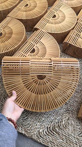 Sac rond en bambou/pochettes rondes en bambou - Product Image 4