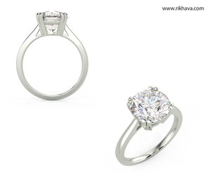 Bague en diamant solitaire Livraison gratuite sur les achats de plus de 2000 $ Client à supporter les droits et taxes d'importation - Product Image 3