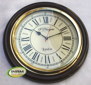 Excellent Finish Hanging <b>Wall</b> <b>Clock</b>, Shining <b>Wall</b> <b>Clock</b>, Nautical Marine Style <b>Clock</b> / New Beautiful and <b>Designer</b> <b>Wall</b> <b>Clock</b> - Product Image 2