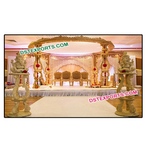 Impresionante Mandap de Madera para Bodas Indias, Conjunto de Mandaps de Madera para Bodas, Fabricante de Mandaps de Madera Tallada para Bodas en Australia, Decoración para Eventos - Product Image 3