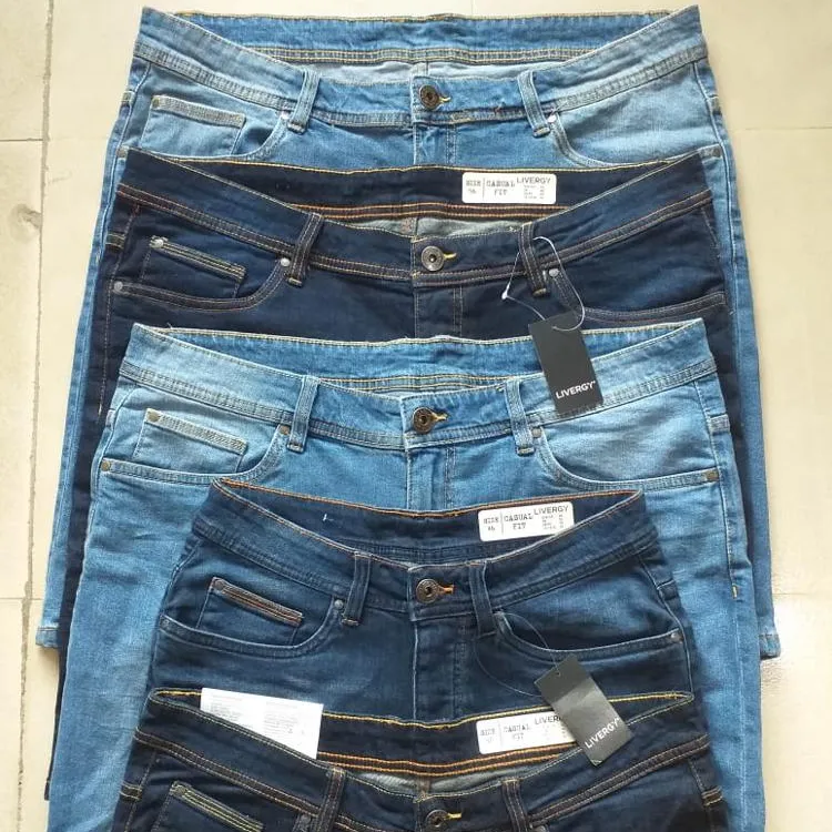 באיכות גבוהה גברים של ג 'ינס ברמודה ג' ינס ג 'ינס מכנסיים ישר לחתוך מזדמן מודרני מכנסיים Slim Fit Bangladeshi המניה הרבה