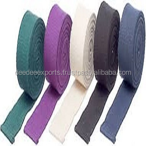 Sangle tressée en coton de haute qualité OEM Type de yoga Ceinture extensible Marque privée Inde Produit d'avion de vente chaude - Product Image 1