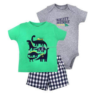 Conjunto de pantalón y Camiseta con estampado AOP personalizado de manga corta de algodón 2024 para niños, lo último en 100% - Product Image 5