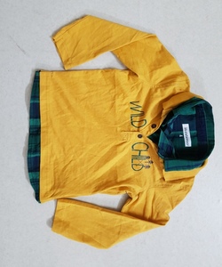 Polo de manga corta para niños de doble color diseñado 2018, algodón de calidad de exportación para armario de primavera para niños, Stock de Bangladesh - Product Image 2