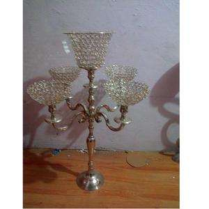 Candelabro DE BODA DE 5 luces con cristal de huracán votivo y cuencos para festivales de iglesia de spa de hotel en casa - Product Image 1