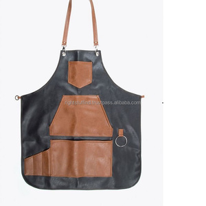 Delantal profesional de cuero para hombre y mujer, nuevo estilo, tela vaquera y lona, delantal de salón de Barbería para artistas y camareros - Product Image 1
