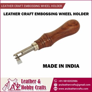 <b>Leather</b> Craft Embossing Wheel Holder | Professional Wooden Handle Embossing Wheel <b>Tool</b> Holder for <b>Leather</b> Stamping & Decorative - Product Image 2