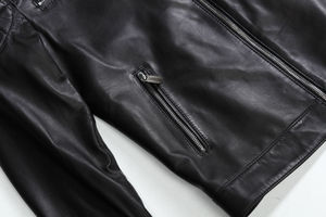 Chaqueta de cuero acolchado de cuero Nappa - Product Image 3