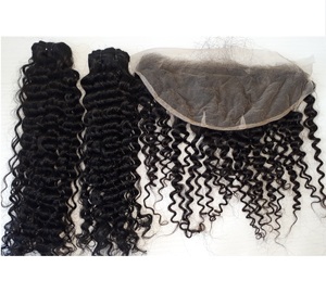 BT Hair – Extensions de cheveux vietnamiens Remy de haute qualité, bouclés profonds et doux, avec frontal 13*6, différentes longueurs (6''-40''), trame de 100g/lot - Product Image 3