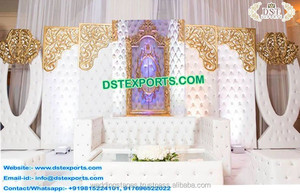 Paneles de cuero para escenario de recepción, paneles de piel para boda, interior, Inglés - Product Image 5